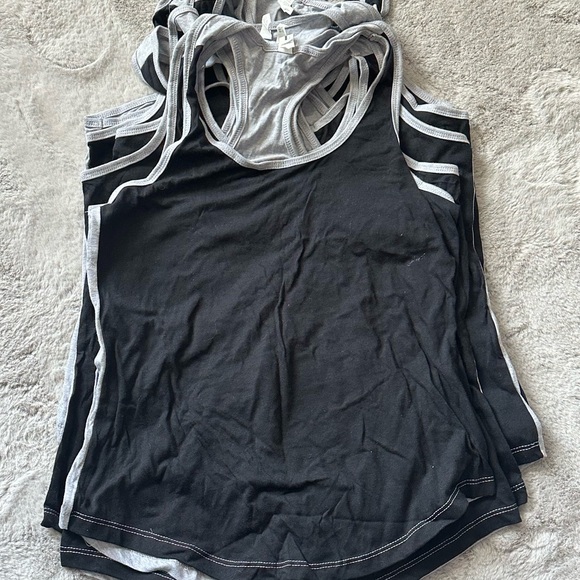 Next Level Apparel Tops - Seven Black and Gray Women's Tank Top New! Size L and M
